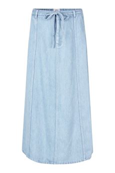 SECOND FEMALE NEDERDEL, IRVIN DENIM SKIRT, LIGHT BLUE DENIM